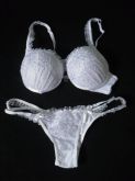 CONJUNTO BRANCO DE RENDA C PIERCING